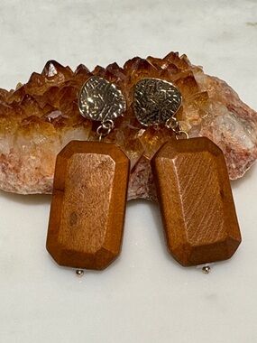 Boho Wooden Drop Earrings